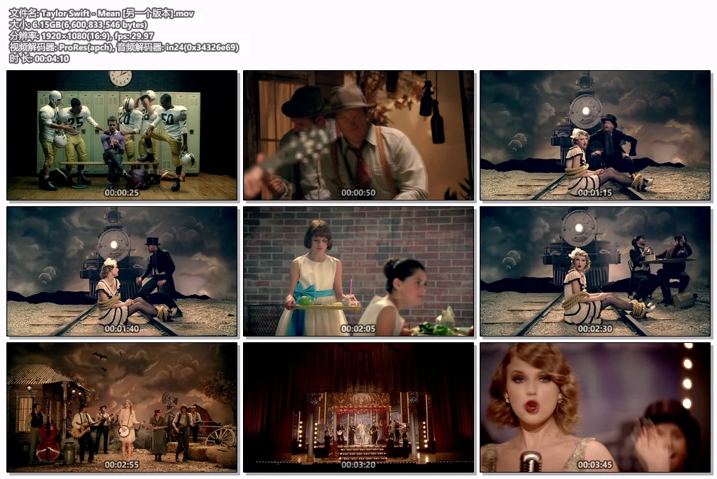 图片[2]-Taylor Swift – Mean 1080P [ProRes MOV 6.15GB]-蓝光演唱会资源网