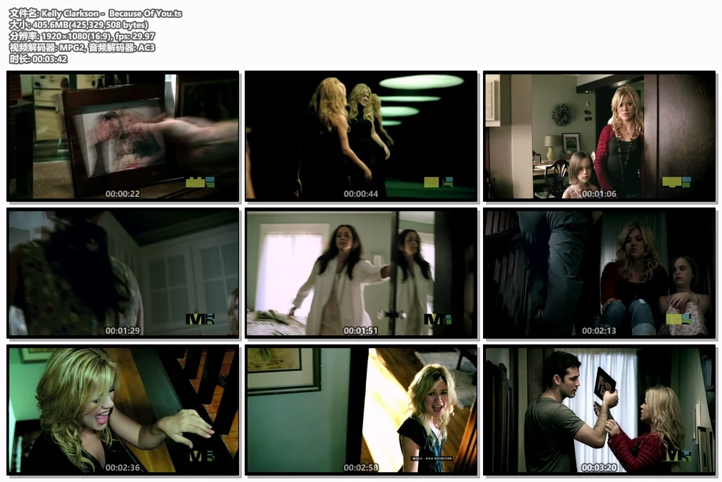 图片[2]-凯莉·克莱森 Kelly Clarkson –  Because Of You (加歌手Reba McEntire双版本) [HDTV TS 405.6MB]-蓝光演唱会资源网