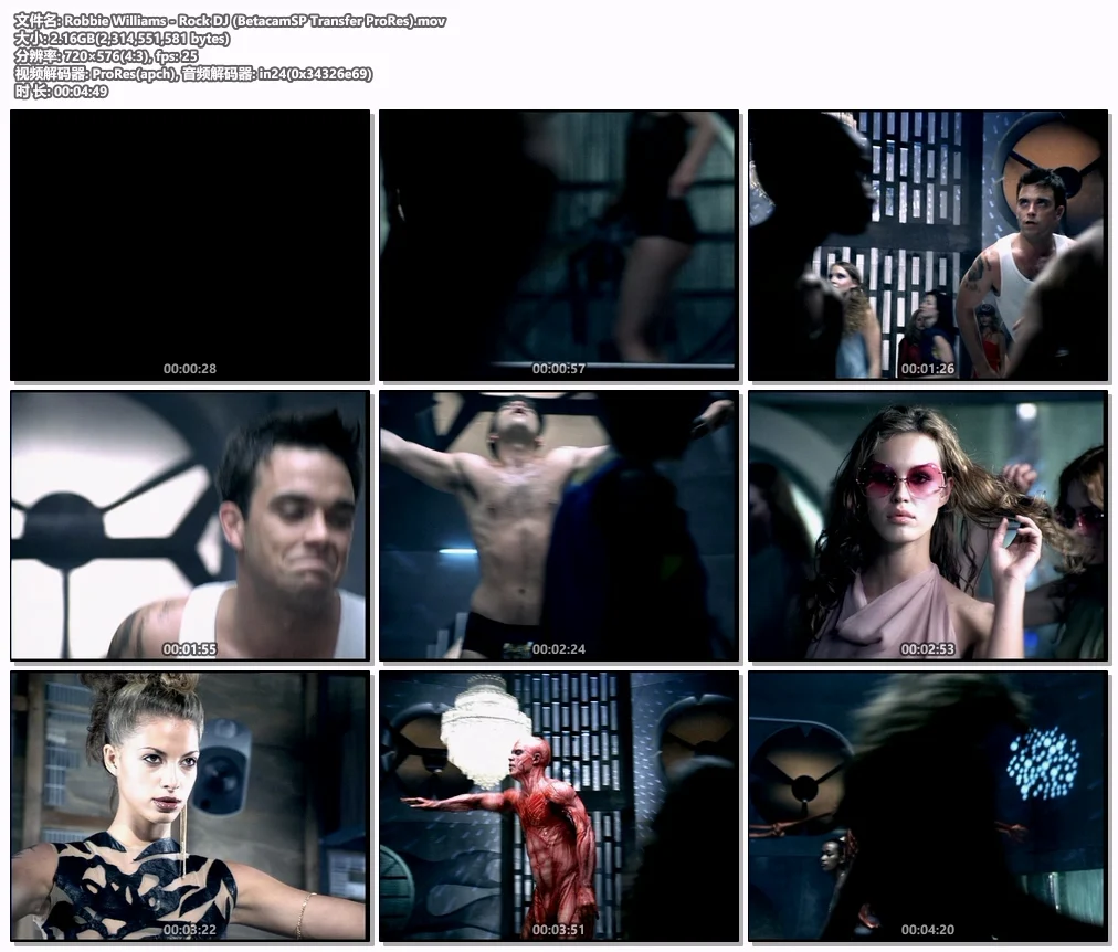 图片[2]-Robbie Williams – Rock DJ 1080P (BetacamSP Transfer ProRes) [ProRes MOV 2.16GB]-蓝光演唱会资源网