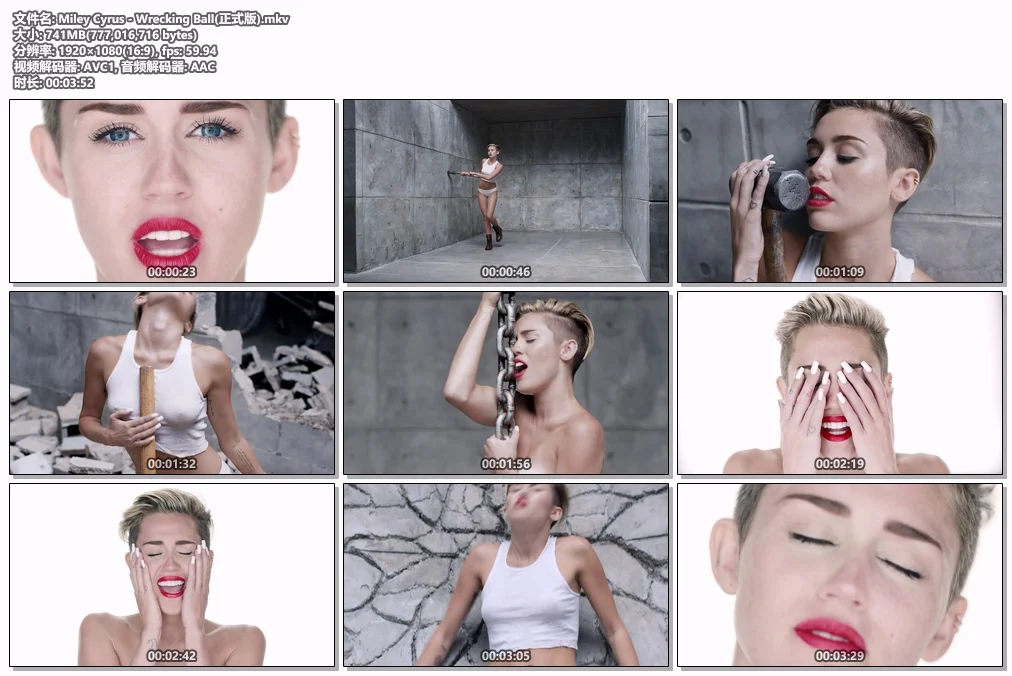 图片[3]-Miley Cyrus – Wrecking Ball (导演剪辑版+正式版) [WEB-DL M4V 933MB]-蓝光演唱会资源网
