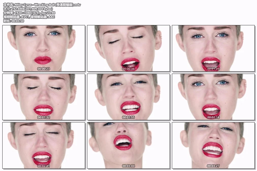 图片[2]-Miley Cyrus – Wrecking Ball (导演剪辑版+正式版) [WEB-DL M4V 933MB]-蓝光演唱会资源网