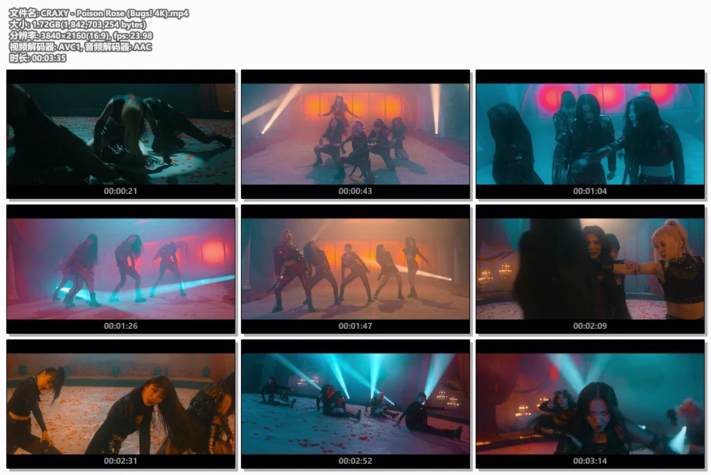 图片[2]-[MV] CRAXY – Poison Rose [2160P 4K UHD][Bugs MP4 1.72GB Hi-Res珍藏版]-蓝光演唱会资源网