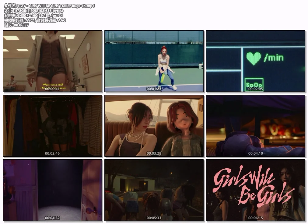 图片[2]-ITZY – Girls Will Be Girls Trailer [2160P 4K] [Bugs MP4 1.78GB]-蓝光演唱会资源网