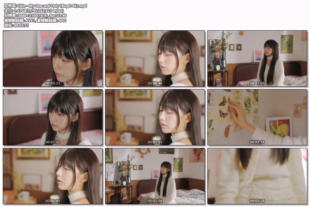 图片[2]-[音乐视频] Yein – My One and Only [4K UHD 2160P][Bugs! MP4][1.67GB Hi-Res]-蓝光演唱会资源网